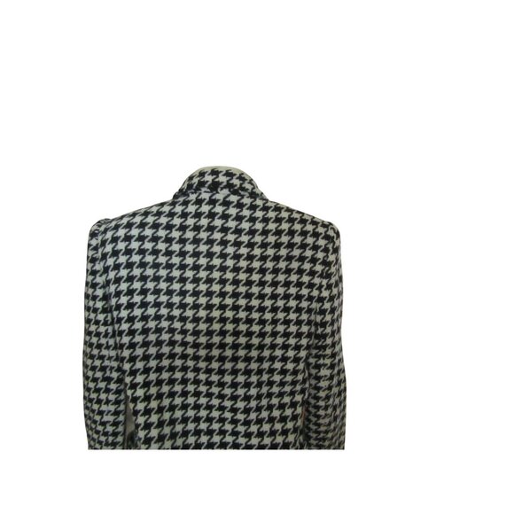 Vintage Giorgio Saint Angelo Houndstooth Black & White Wool Blazer Jacket Sz 8 M - Picture 6 of 8
